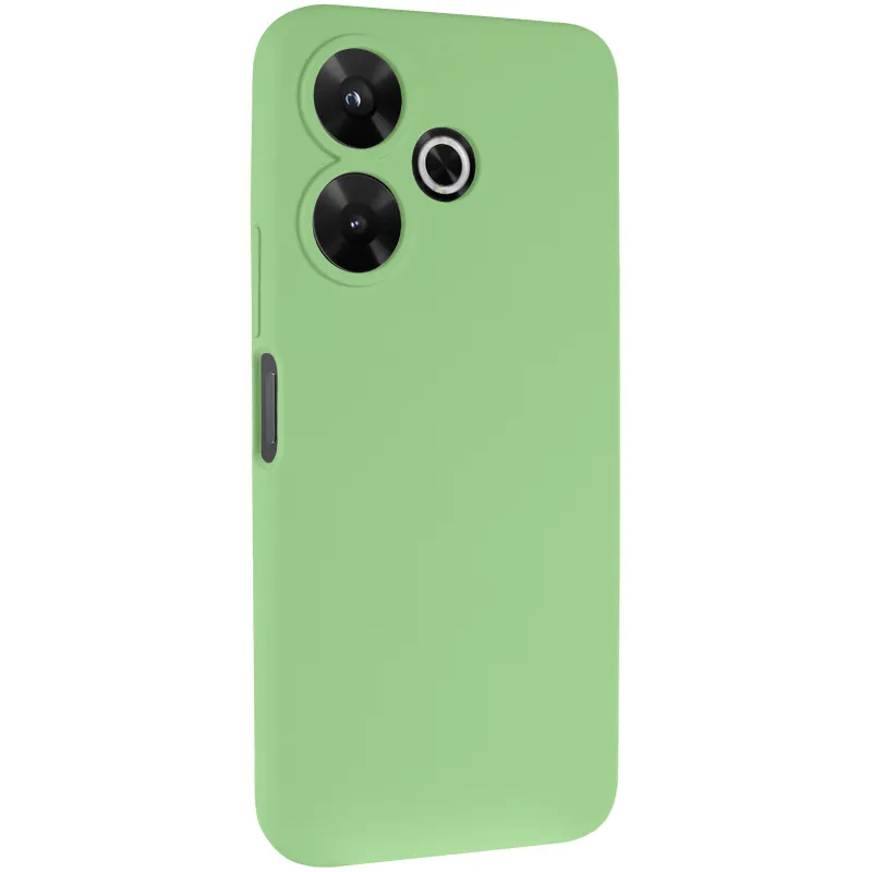 Чехол Silicone Case Lakshmi Premium з закритою камерою на Xiaomi Poco M6 4G – Мятный / Mint. Фото 1 из 8