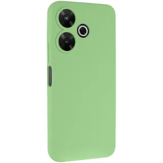 Чехол Silicone Case Lakshmi Premium з закритою камерою на Xiaomi Poco M6 4G — Мятный / Mint