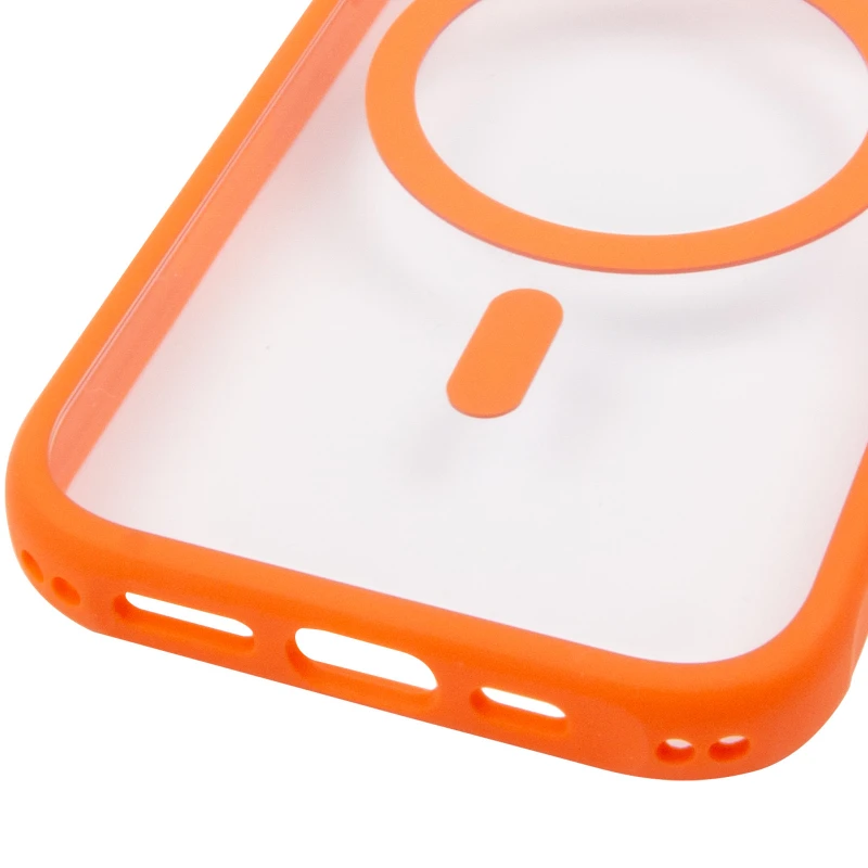 Чохол TPU GETMAN Moon Clear with MagSafe для Apple iPhone 17 (6.3") – Orange. Фото 6 з 6