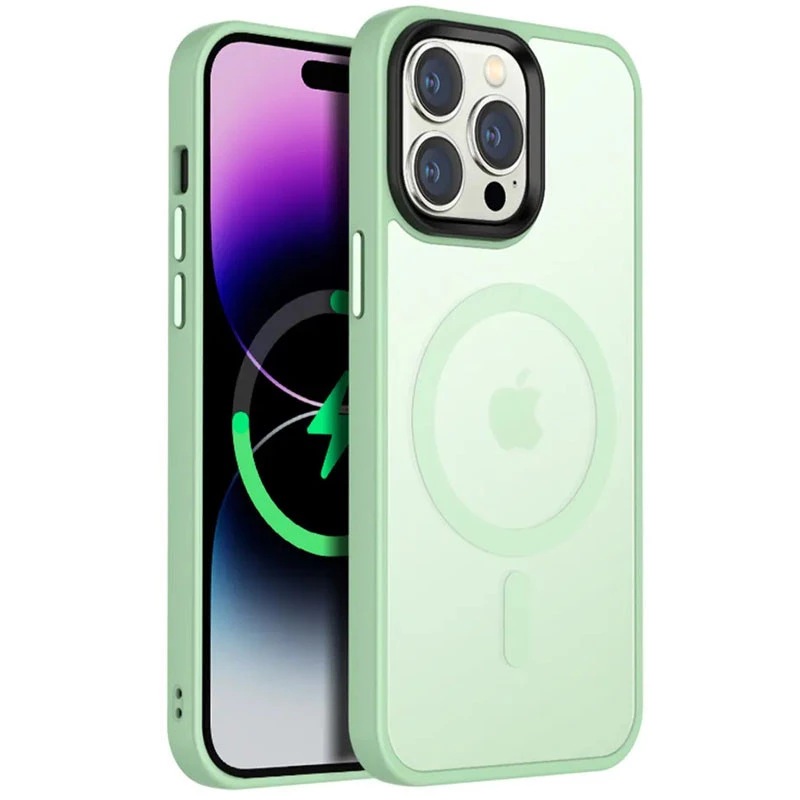 

Кольоровий TPU+PC з металевими кнопками та MagSafe на Apple iPhone 12 Pro Max (6.7") (М'ятний)