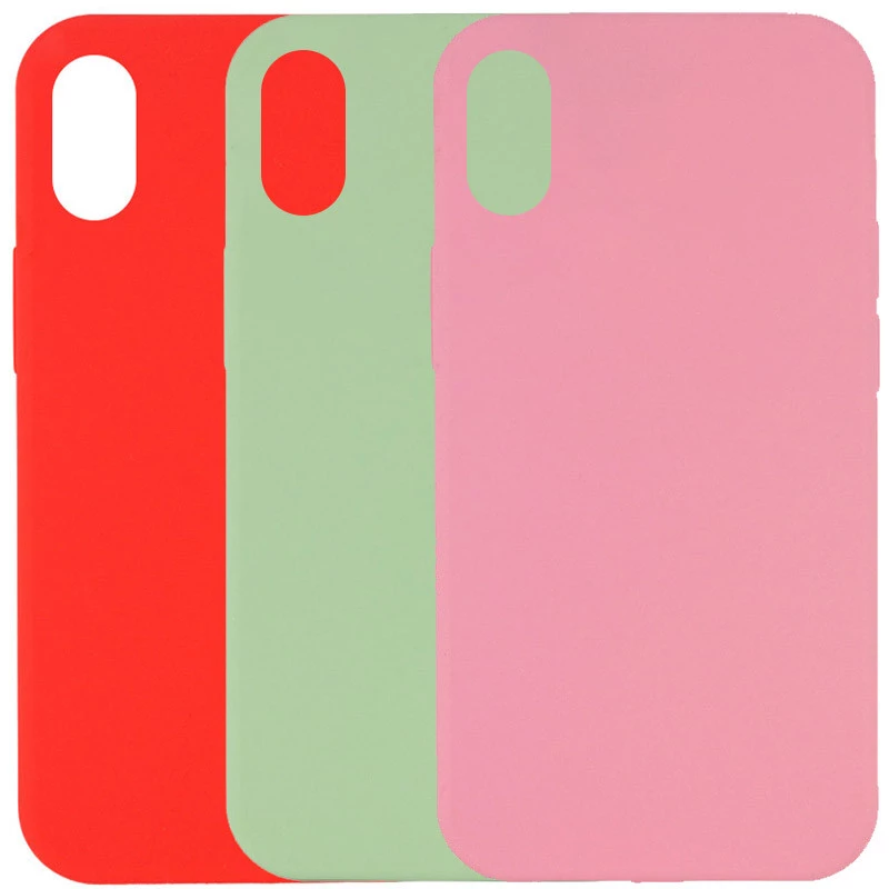 Чохол з закритим низом Silicone Case на Apple iPhone X (5.8") фото 1 з 3