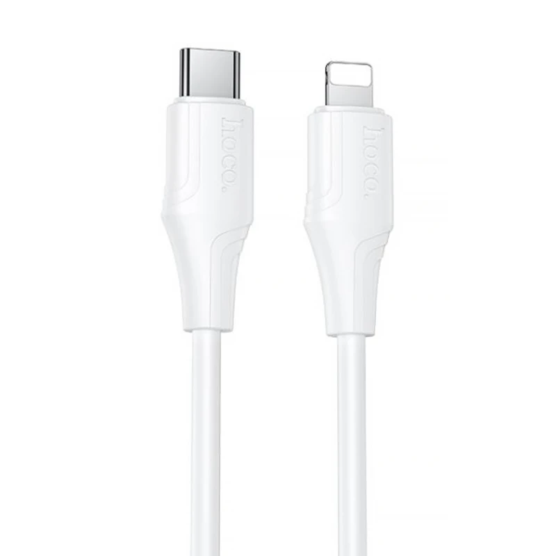 Дата кабель Hoco X124 Bien silicone Type-C to Lightning 27W (1m) – White. Фото 1 з 3
