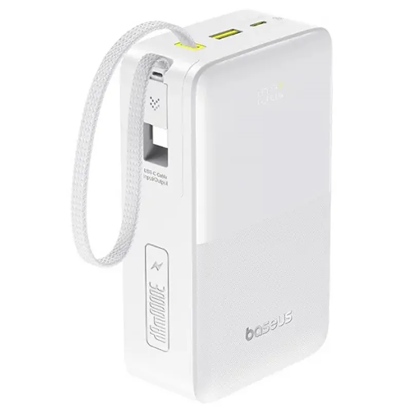 Портативний ЗП Power Bank Baseus EnerFill FC51 Bipow2 Pro 22.5W 30000mAh (E0028100) – White. Фото 1 з 3