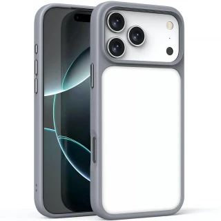TPU+PC с металлическими кнопками для Apple iPhone 17 Air (6.5") — Серый / Grey