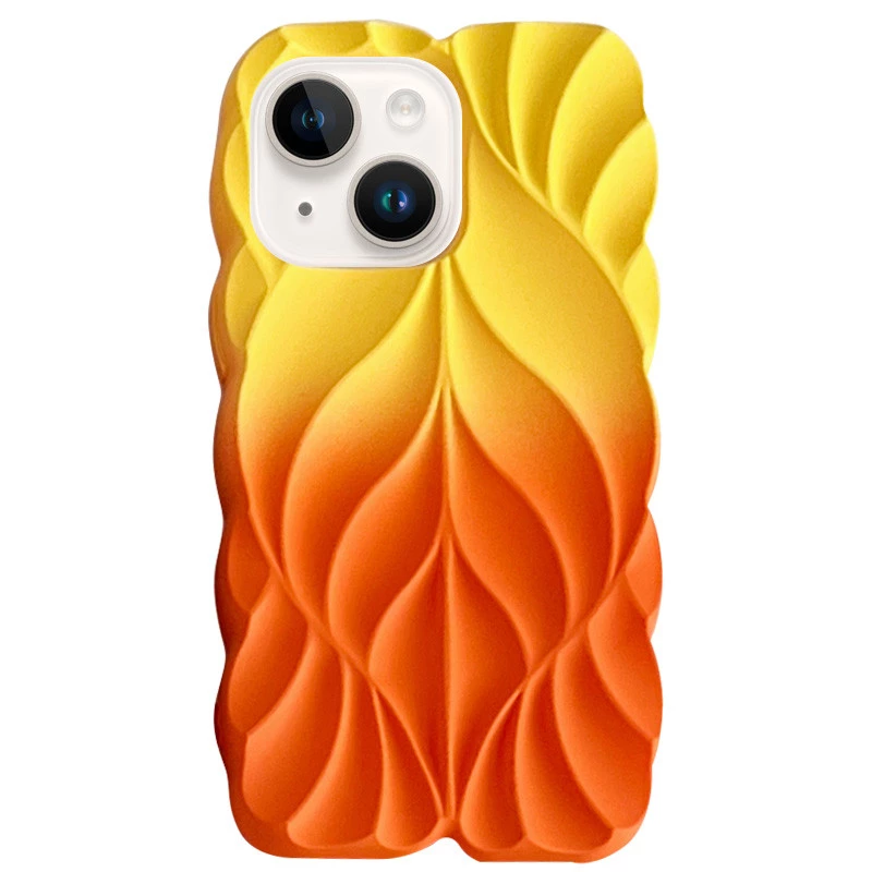 Силиконовый чехол Leaf для Apple iPhone 13 – Yellow / Orange. Фото 1 из 1