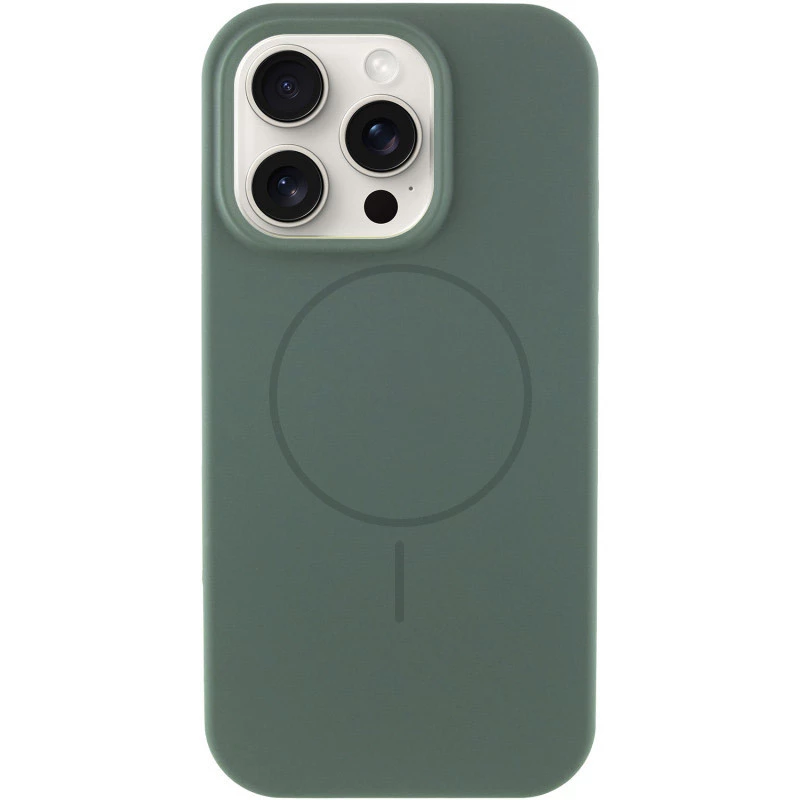 Чохол Silicone Armor Max no logo with MagSafe для Apple iPhone 13 Pro (6.1") – Зелений / Pine green. Фото 1 з 1