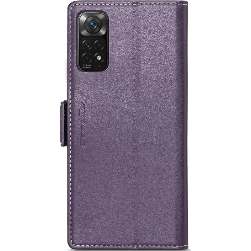 Шкіряний чохол-книжка CaseMe Nappa leather для Xiaomi Redmi Note 11 (Global) / Note 11S – Purple. Фото 5 з 10