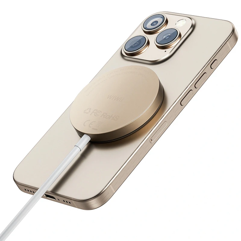 БЗП WIWU Wi-W029 MagCircle Qi2 15W – Gold. Фото 4 з 5