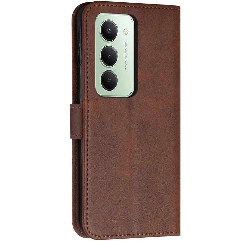 Кожаный чехол-книжка Jet Cover для Xiaomi Redmi 15 (EU) – Brown. Фото 4 из 6