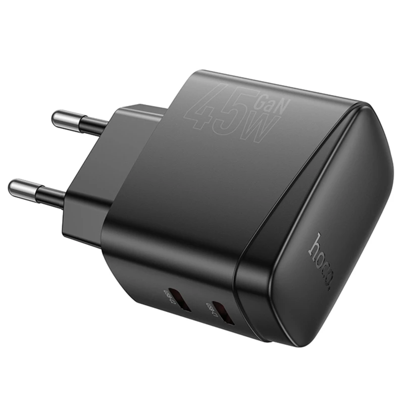 СЗУ Hoco CS62A Bright PD45W (2USB-C) – Black. Фото 3 из 6