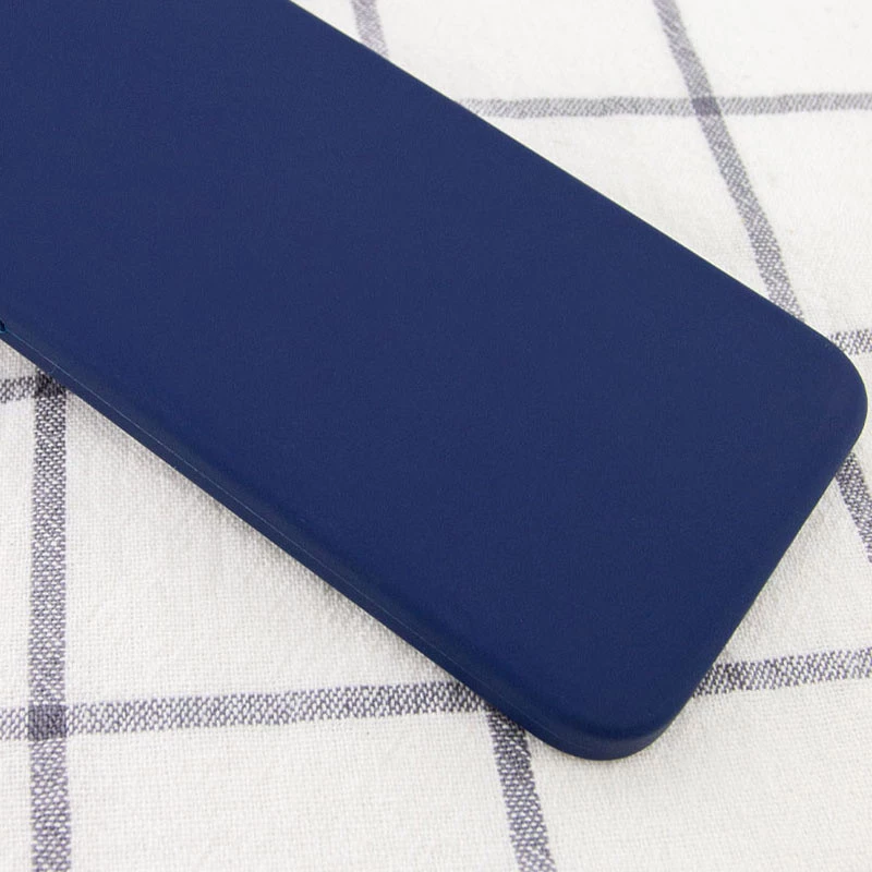Чехол Silicone Case Square L с защитой камеры для Apple iPhone XS (5.8") – Синий / Deep navy. Фото 2 из 3