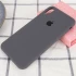 Чохол Silicone Case з закритим низом на Apple iPhone XR (6.1") – Сірий / Dark Gray. Фото 2 з 3