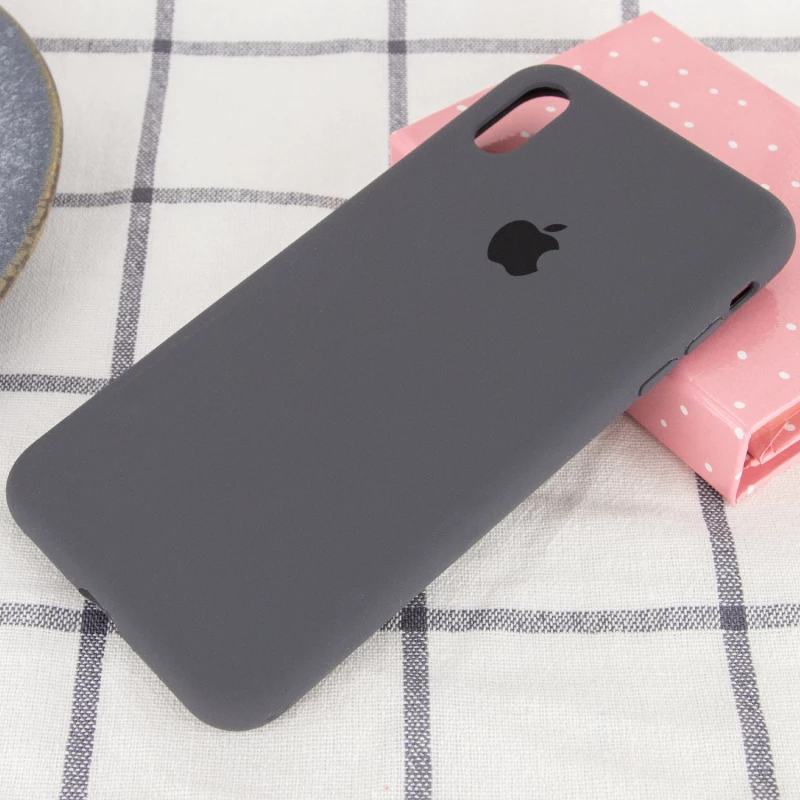 Чохол Silicone Case з закритим низом на Apple iPhone XS Max (6.5") – Сірий / Dark Gray. Фото 2 з 3