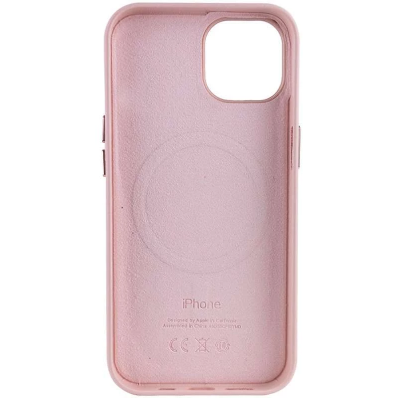 Кожаный чехол Leather Case с MagSafe для Apple iPhone 14 (6.1") – Sand Pink. Фото 4 из 9