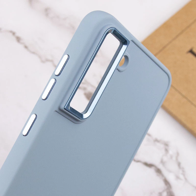 TPU чохол Bonbon з металевими кнопками на Samsung Galaxy S24+ – Блакитний / Mist blue. Фото 9 з 11