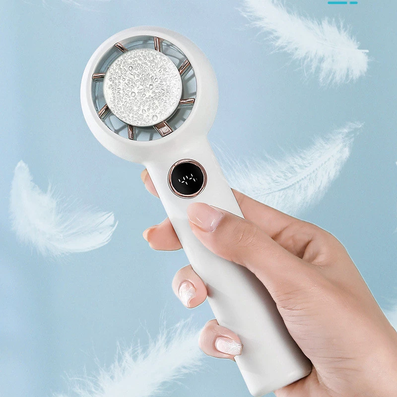 Портативний вентилятор YL007 with Display з підставкою для телефону 2000mAh – White. Фото 6 з 7