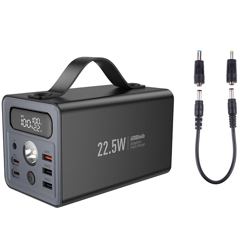 Портативное ЗУ Power Bank Hoco J138 22.5W+PD20W+DC12V 60000 mAh – Black. Фото 4 из 7