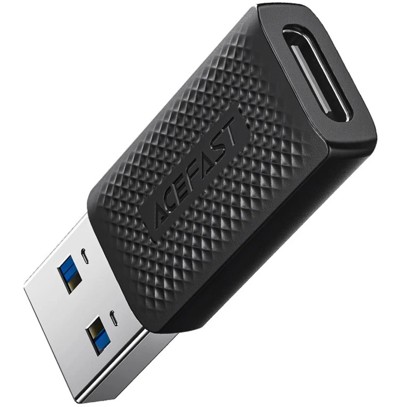 Переходник Acefast J2 USB Male to Type-C Female USB3.0 – Black. Фото 3 из 5