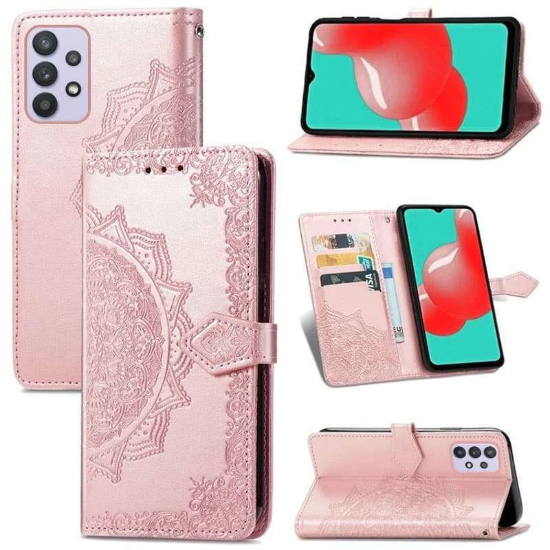 Шкіряний чохол-книжка Art Case з візитницею для Samsung Galaxy A23 4G – Рожевий. Фото 3 з 6