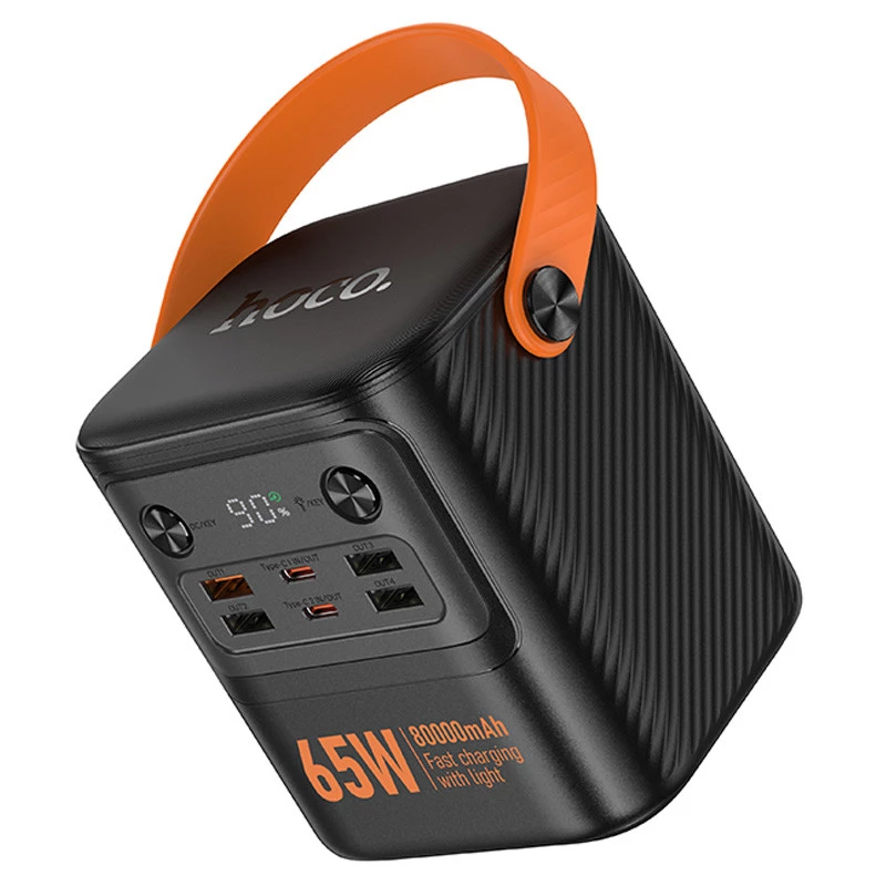 Портативное ЗУ Power Bank Hoco J152 Pro Tough PD65W 80000 mAh – Black. Фото 5 из 8