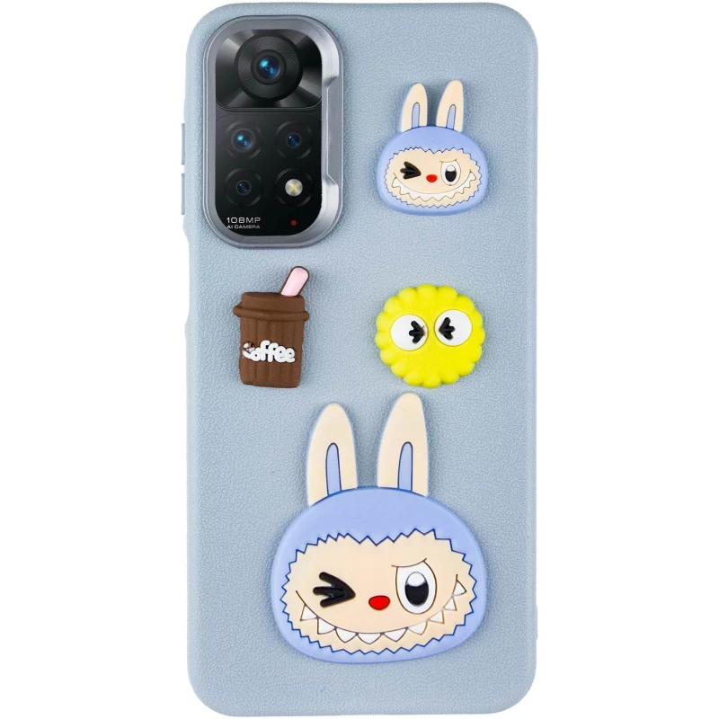Чехол Labubu Toys для Xiaomi Redmi Note 11 Pro 4G/5G – Labubu / Blue. Фото 2 из 5