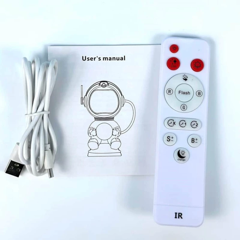 Проектор-нічник Astronaut Star Moon RGB – White. Фото 5 з 6