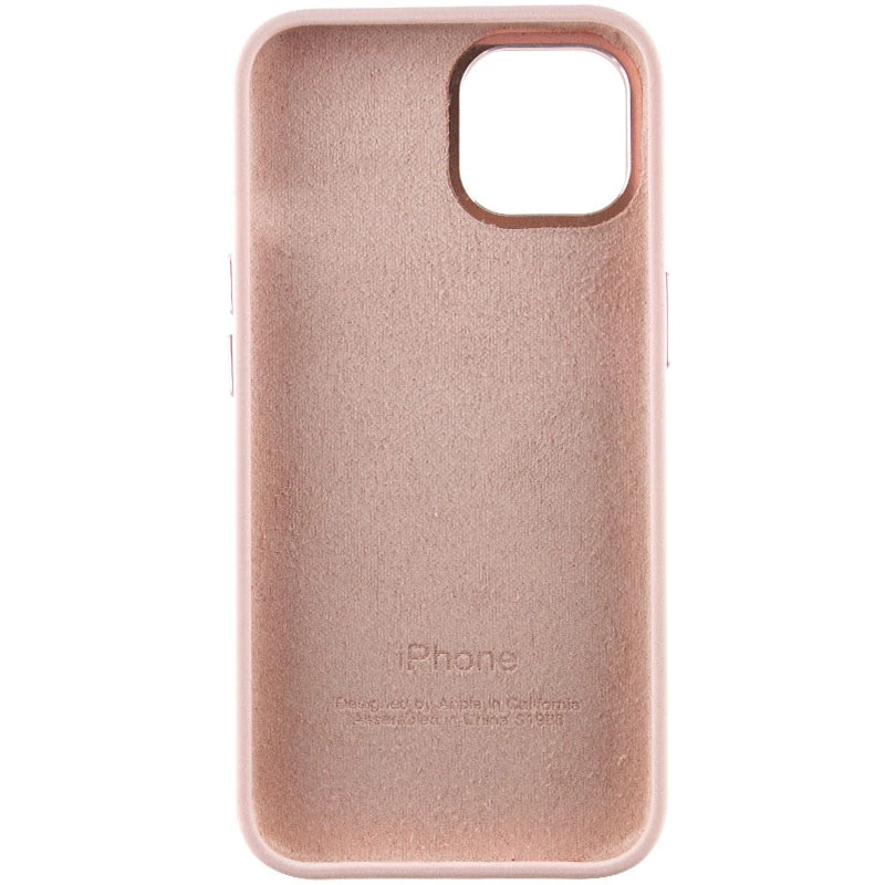 Чехол Silicone Case с металлическими кнопками для Apple iPhone 14 (6.1") – Розовый / Chalk Pink. Фото 5 из 9
