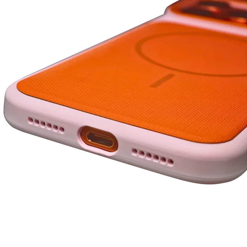 Чохол TPU TechWoven Hybrid with MagSafe для Apple iPhone 17 Pro Max (6.9") – Pink / Orange. Фото 2 з 2