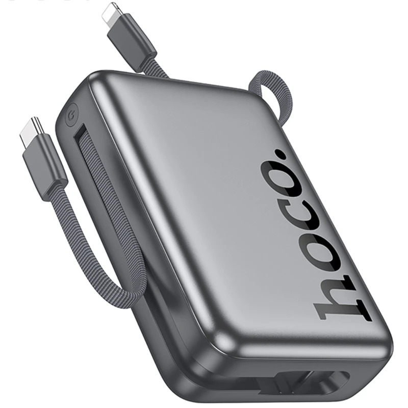 Портативное ЗУ Power Bank Hoco Q39 Eminente 22.5W+PD20W с БЗУ Type-C + Lighting 20000 mAh – Metal gray. Фото 3 из 3