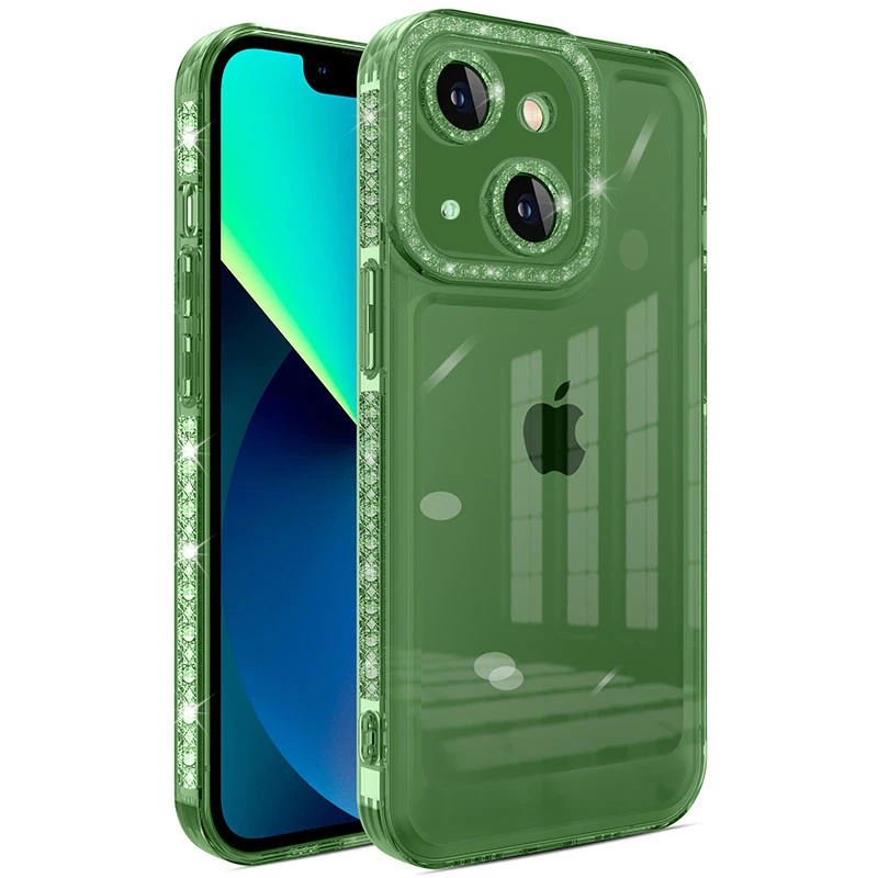 

Силиконовый чехол с узором на Apple iPhone 13 (6.1") (Зеленый), Зелений