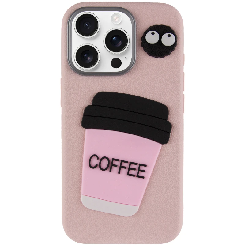 Чохол Labubu Toys для Apple iPhone 15 Pro (6.1") – Coffee / Pink. Фото 3 з 6