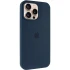 Чохол Silicone Case з закритим низом на Apple iPhone 13 Pro (6.1") – Синій / Deep navy. Фото 2 з 10