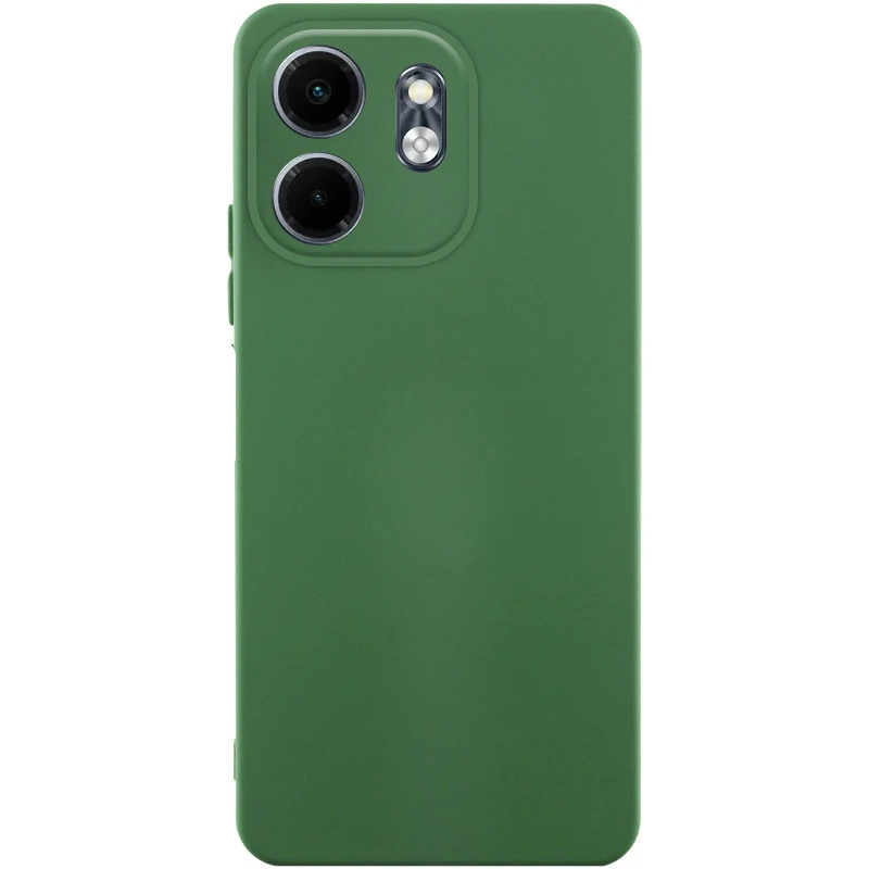 Кольоровий силіконовий чохол GETMAN із закритою камерою для Motorola Moto G86 – Зелений / Dark green. Фото 1 з 1
