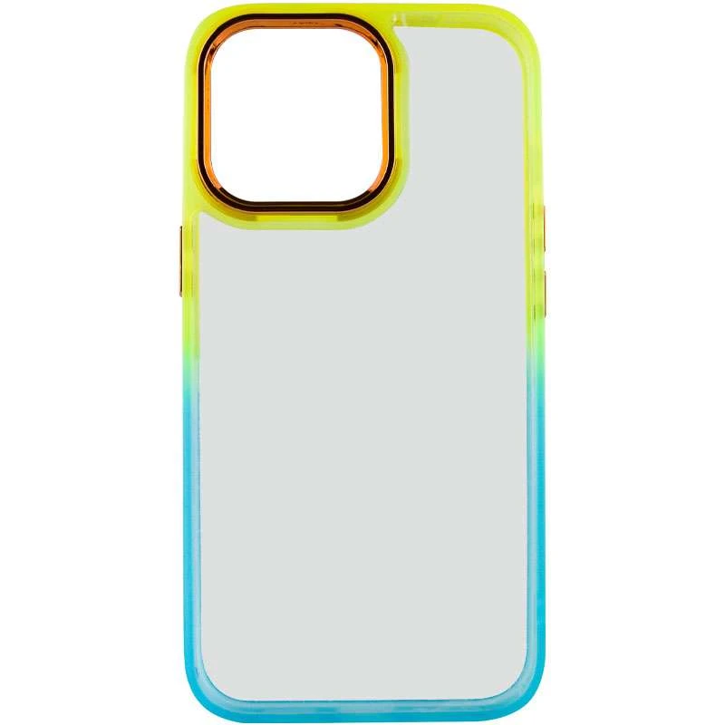 Силіконовий чохол фреш на Apple iPhone 13 Pro Max (6.7") – Бірюзовий / Помаранчевий. Фото 4 з 6