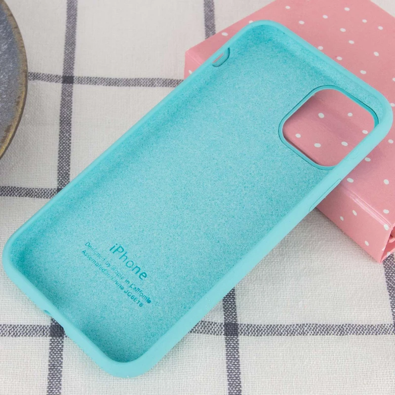 Чохол Silicone Case з закритим низом на Apple iPhone 11 (6.1") – Бірюзовий / Marine Green. Фото 3 з 3