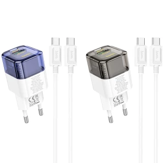 СЗУ Hoco C131A Platium PD30W+QC3.0 + Type-C to Type-C фото 1 СЗУ Hoco C131A Platium PD30W+QC3.0 + Type-C to Type-C фото 1 из 2