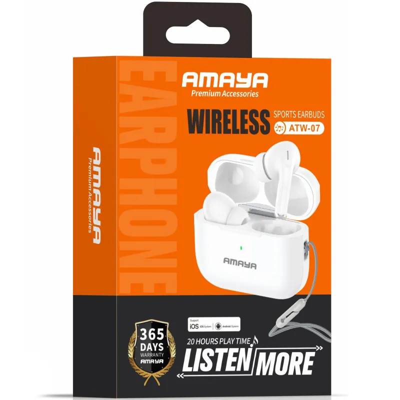 Беспроводные TWS наушники Amaya ATW-07 – White. Фото 2 из 2