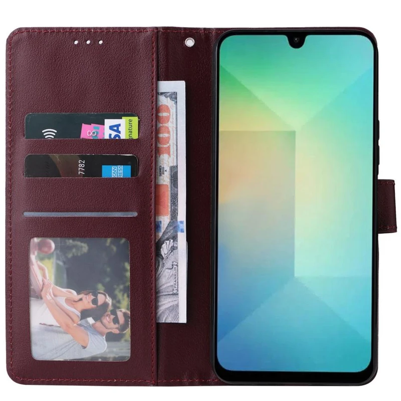 Шкіряний чохол-книжка Essential Case для Samsung Galaxy A57 5G – Wine Red. Фото 3 з 5