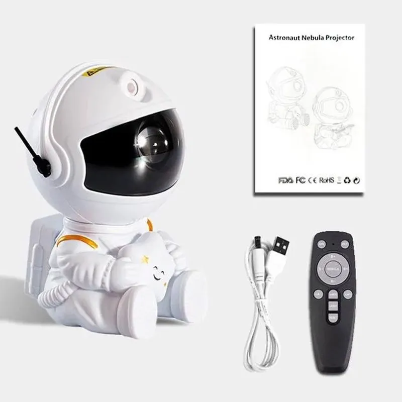 Проектор-ночник XO CF4 Astronaut Star mini – Белый. Фото 3 из 6