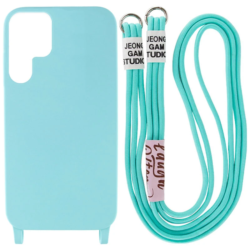 

Чохол Cord case з кольоровим ремінцем на Samsung Galaxy S22 Ultra (Бірюзовий / Marine Green)