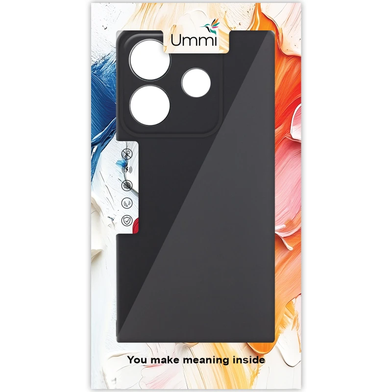 Чехол Silicone Cover Ummi Lakshmi Full Camera (AA) для Xiaomi Redmi Note 14 5G – Черный / Black. Фото 2 из 2
