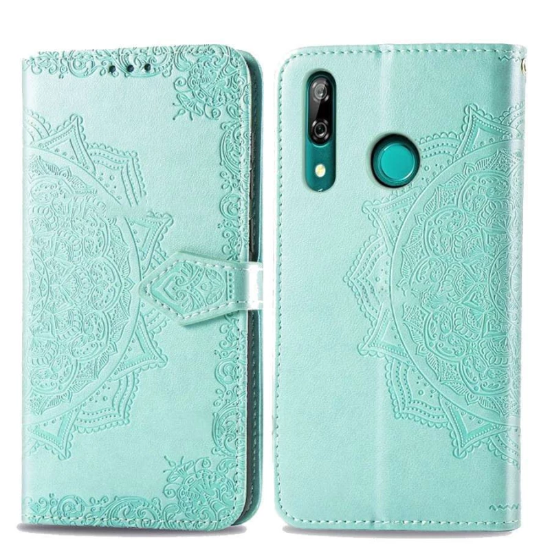 Кожаный чехол-книжка Art Case с визитницей для Huawei P Smart Z – Бирюзовый. Фото 3 из 8