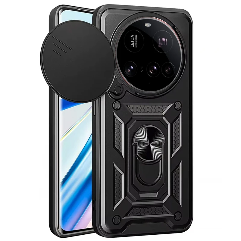 Удароміцний чохол Ummi Camshield Serge Ring (in box) для Xiaomi 15 Ultra – Чорний / Black. Фото 1 з 3