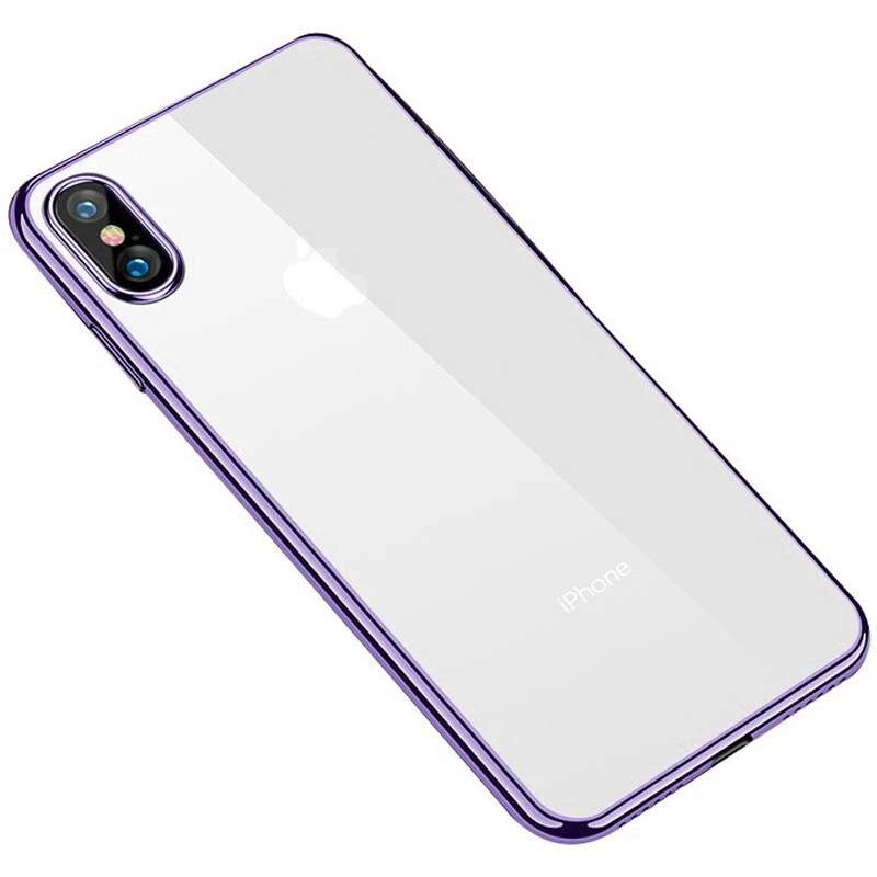 

Силіконовий чохол з глянсовою окантовкою та захистом камери на Apple iPhone XS Max (6.5") (Бузковий)