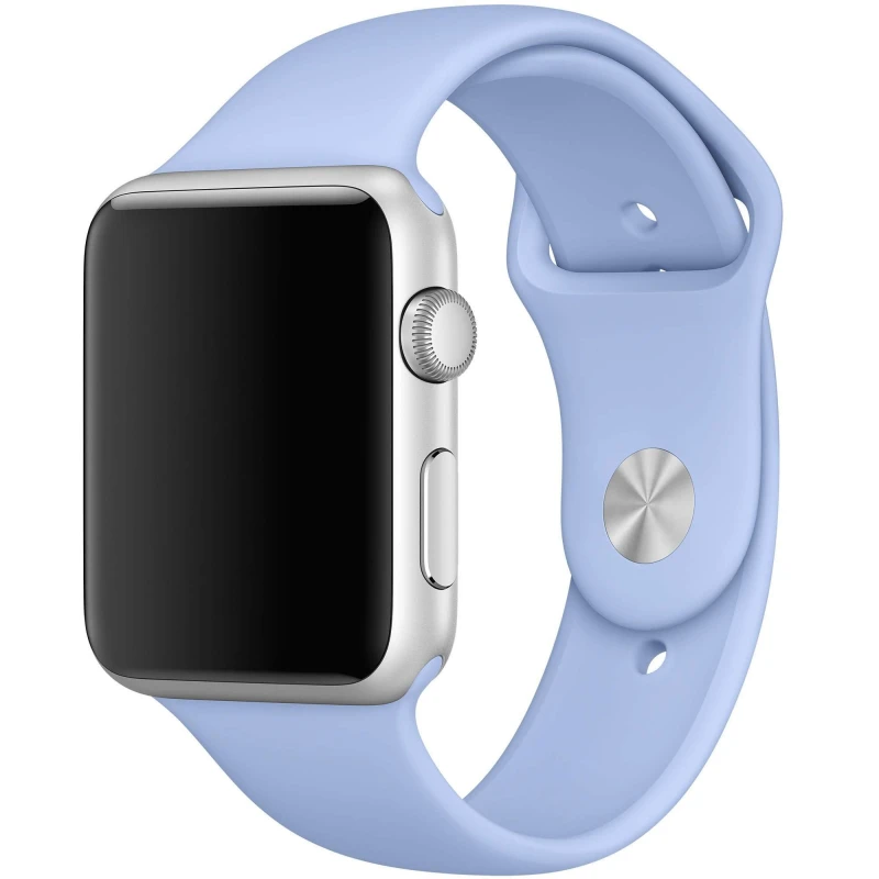 

Силіконовий ремінець для Apple watch 38mm / 40mm (Блакитний / Lilac Blue)