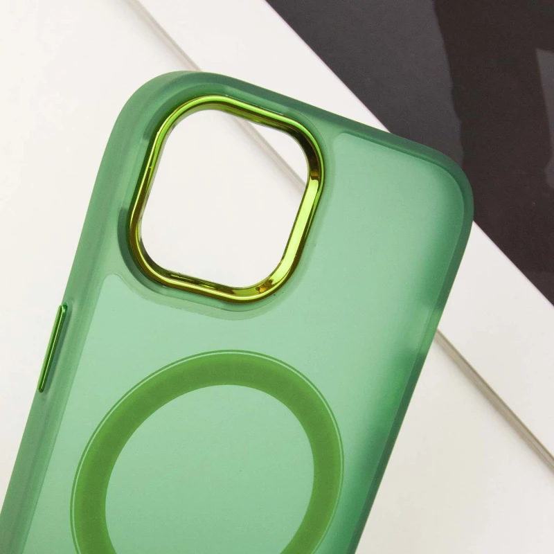Кольоровий TPU+PC з MagSafe на Apple iPhone 14 (6.1") – Army Green. Фото 8 з 11