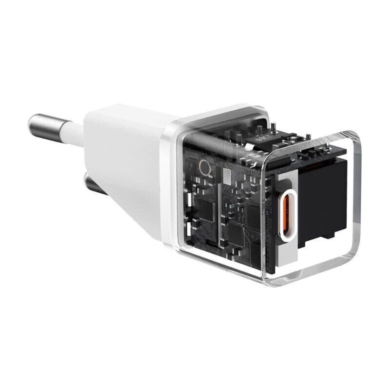 МЗП Baseus GaN5 Fast Charger (mini) 1C 20W (CCGN05010) – White. Фото 4 з 5