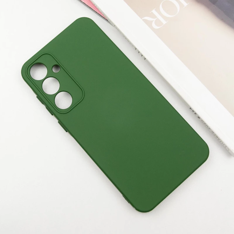 Чохол Silicone Case Lakshmi з закритою камерою на Samsung Galaxy S24 – Зелений / Dark green. Фото 6 з 13