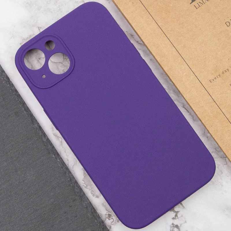 Чехол с защитой камеры Silicone Case для Apple iPhone 14 (6.1") – Фиолетовый / Amethyst. Фото 5 из 6