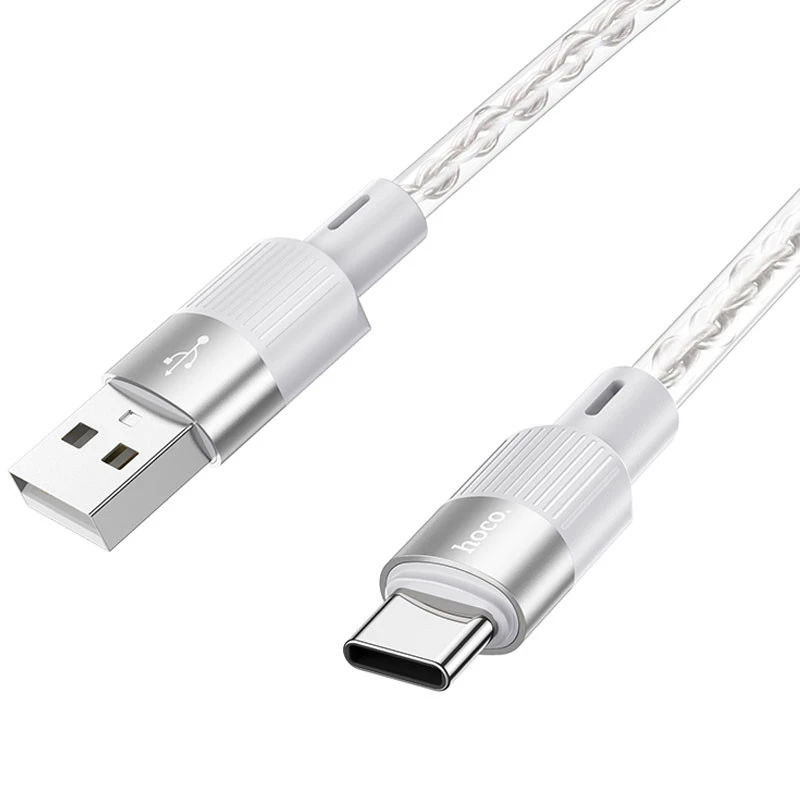 Дата кабель Hoco X99 Crystal Junction USB to Type-C (1.2m) – Gray. Фото 3 из 5